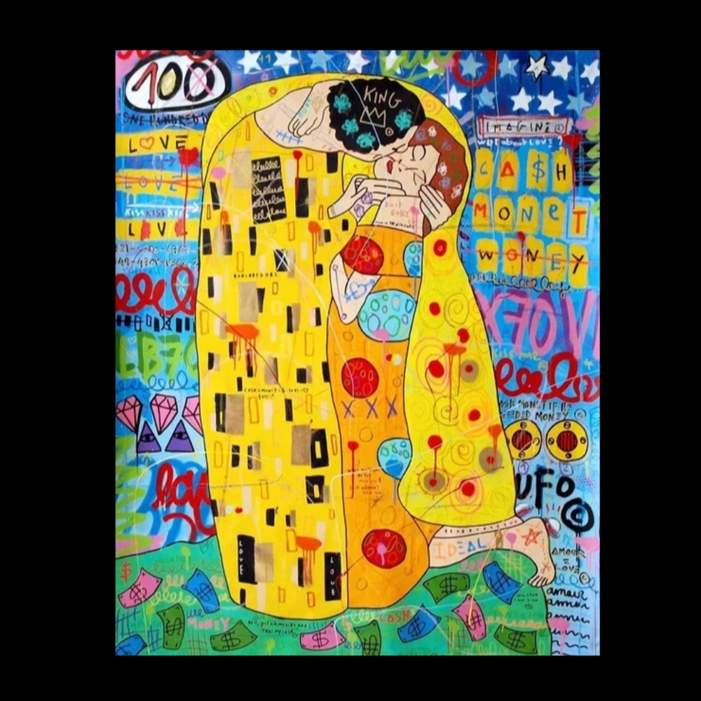 Gustav Klimt pop art print 12x16